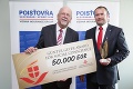 Poisťovňa Slovenskej sporiteľne vyhrala 50 000 € na charitu