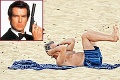 Plážová rozcvička Piercea Brosnana: James Bond je stále vo forme!
