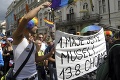 Sprievod gayov a lesieb v Prahe: Prišiel aj expremiér Paroubek