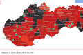 Covid mapa mení farby: Počet čiernych okresov výrazne klesol