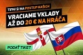 Tipni si na postup Slovákov, v Niké vraciame vklady až do 20 € na hráča!