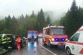 Vodiči, pozor:  Pre nehodu je uzavretá cesta pod horským priechodom Čertovica