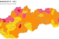 Nová mapa Slovenska, skontrolujte si, ako je na tom váš okres: Tu stačí nosiť v interiéri rúško miesto respirátora