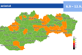Od pondelka platí nové rozdelenie okresov: V oranžovej farbe ich je 23