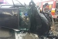 Vážna nehoda neďaleko Trenčína: Zrážka dvoch áut si vyžiadala ranených