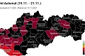 Nové rozdelenie okresov podľa COVID automatu: Väčšinu Slovenska pohltí čierna farba!