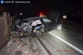 Nočná havária v Nových Zámkoch! V aute sa viezlo päť chlapcov, jeden († 18) neprežil
