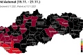 Nová mapa je už v platnosti: Od pondelka je 52 okresov v čiernej farbe