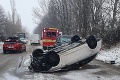 Výdatné sneženie v Trnavskom kraji: Na cestách sa stalo viacero nehôd