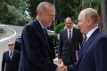 Putin sa v Soči stretol s Erdoganom: Ruský prezident slovami vďaky a nádeje nešetril