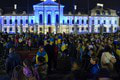 Sviečkový sprievod pred Prezidentským palácom: Verejnosť vzdala hold ukrajinskému ľudu