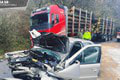 Vážna zrážka auta s kamiónom: Hlásia obeť, na mieste sú všetky záchranné zložky! Mrazivé foto z nehody