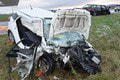 Z áut po strašnej zrážke ostal len šrot: Pri nehode zahynul mladý pasažier († 29) taxíka