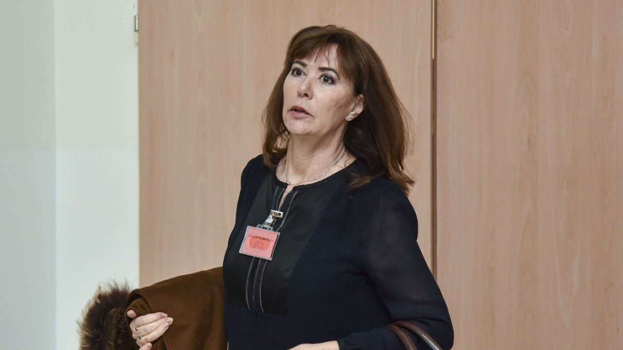 Vdova po Ernestovi Valkovi Oľga na súde.