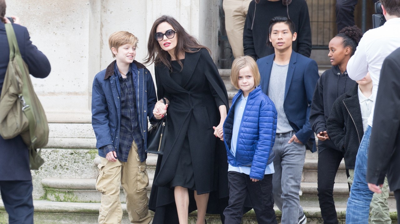 Herečka Angelina Jolie s deťmi.