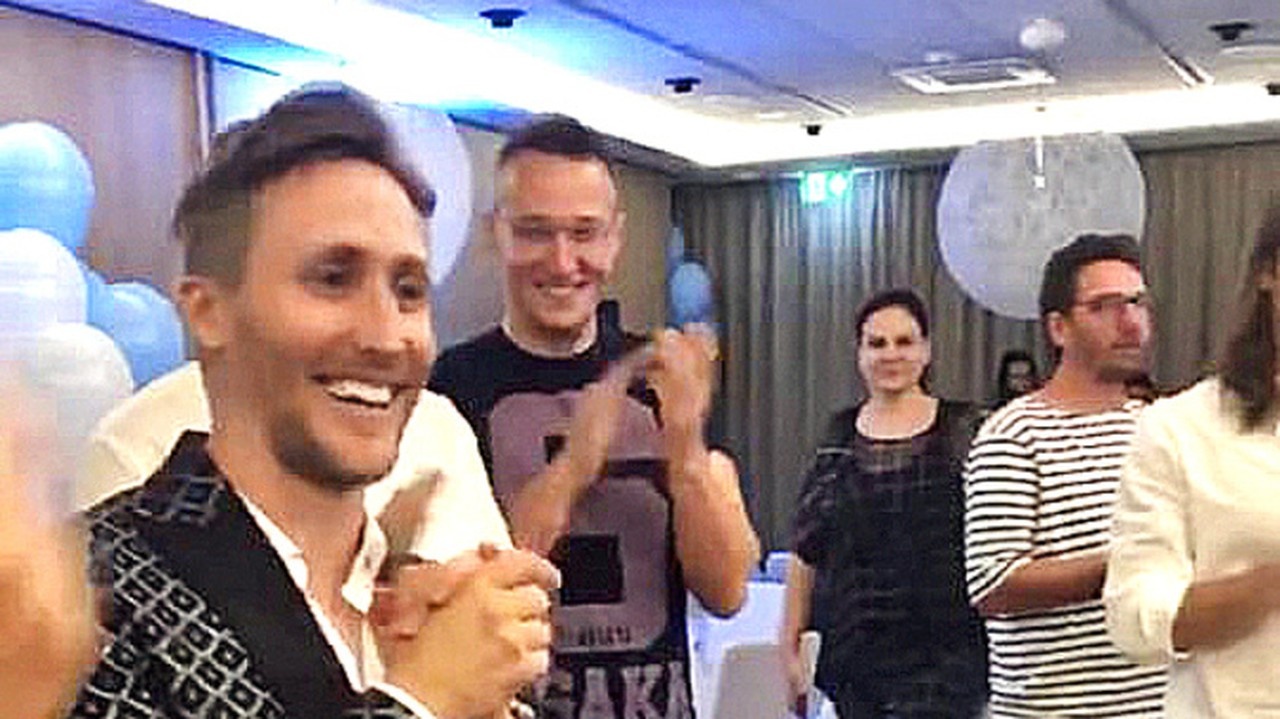 Hosť: Na oslavu dorazil aj Michal Kovačič z Markízy.