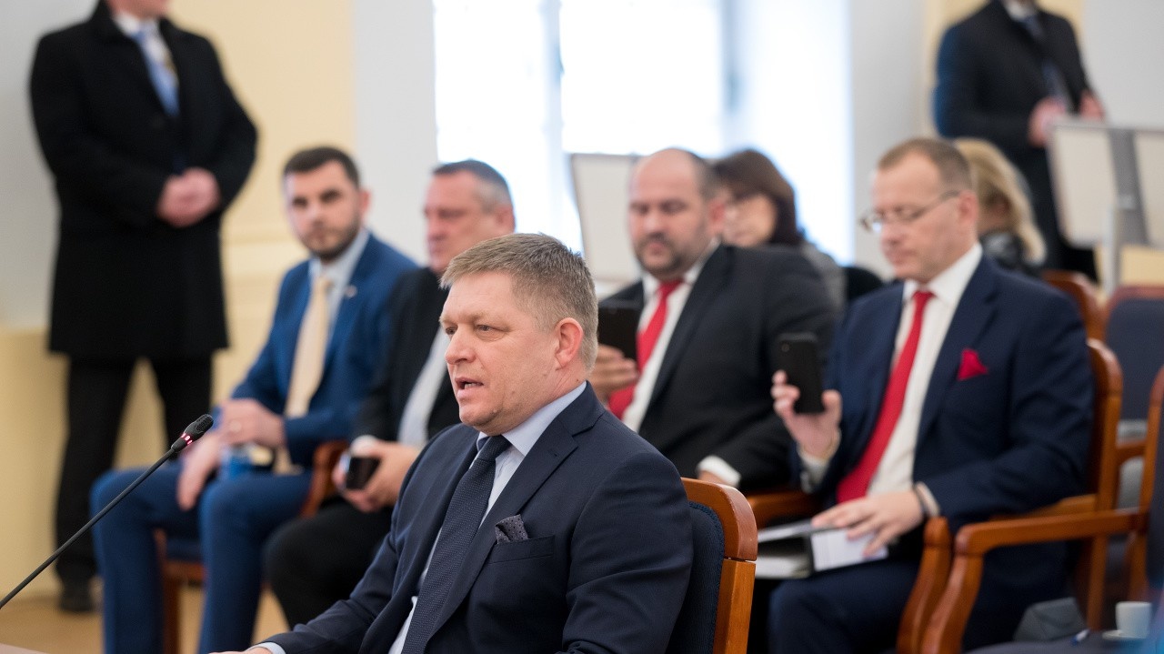 Robert Fico pred Ústavnoprávnym výborom NR SR.