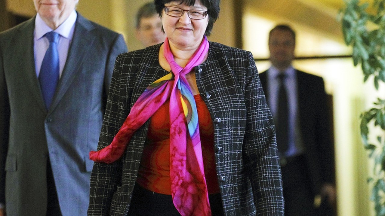 DARINA GABÁNIOVÁ: Pamätám si, že sme sa stretli s... mmm... ehm... To je. Teraz si 
nepamätám jej meno.