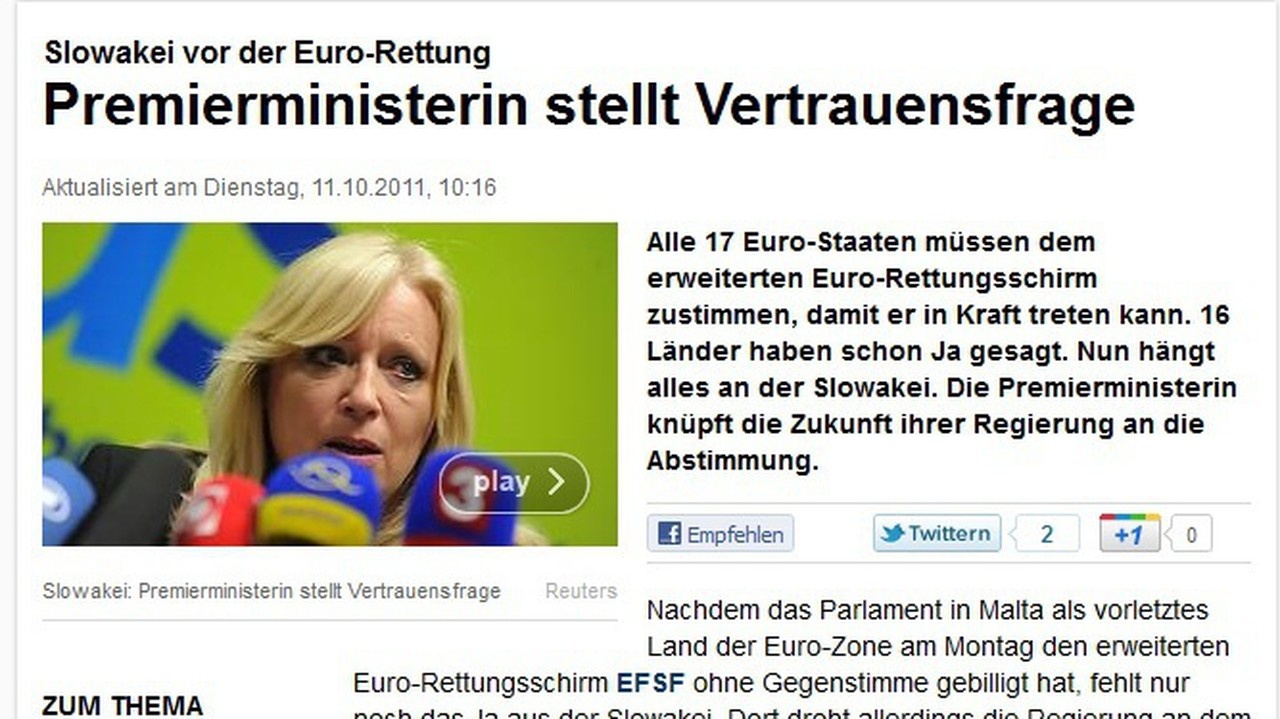 Focus.de o problémoch na Slovensku.