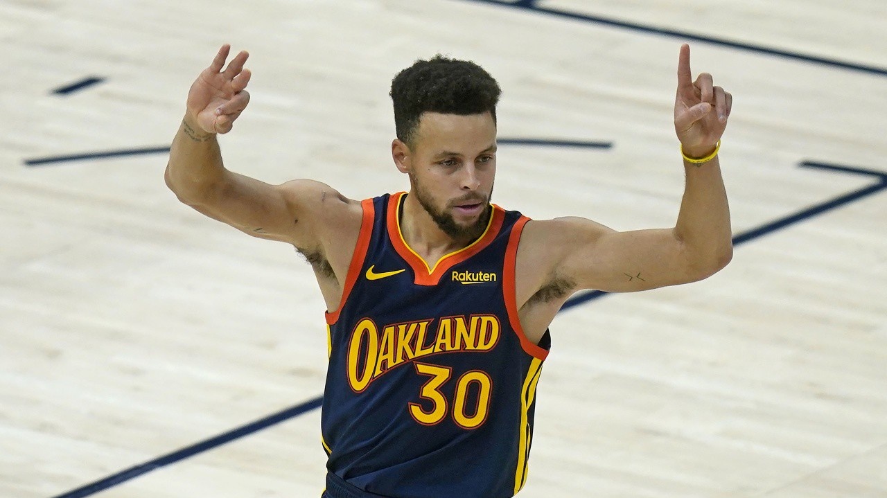 Hráč Goldenu State Warriors Stephen Curry.
