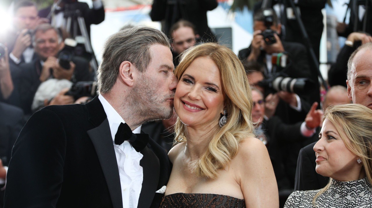 Herec John Travolta a manželka Kelly Preston