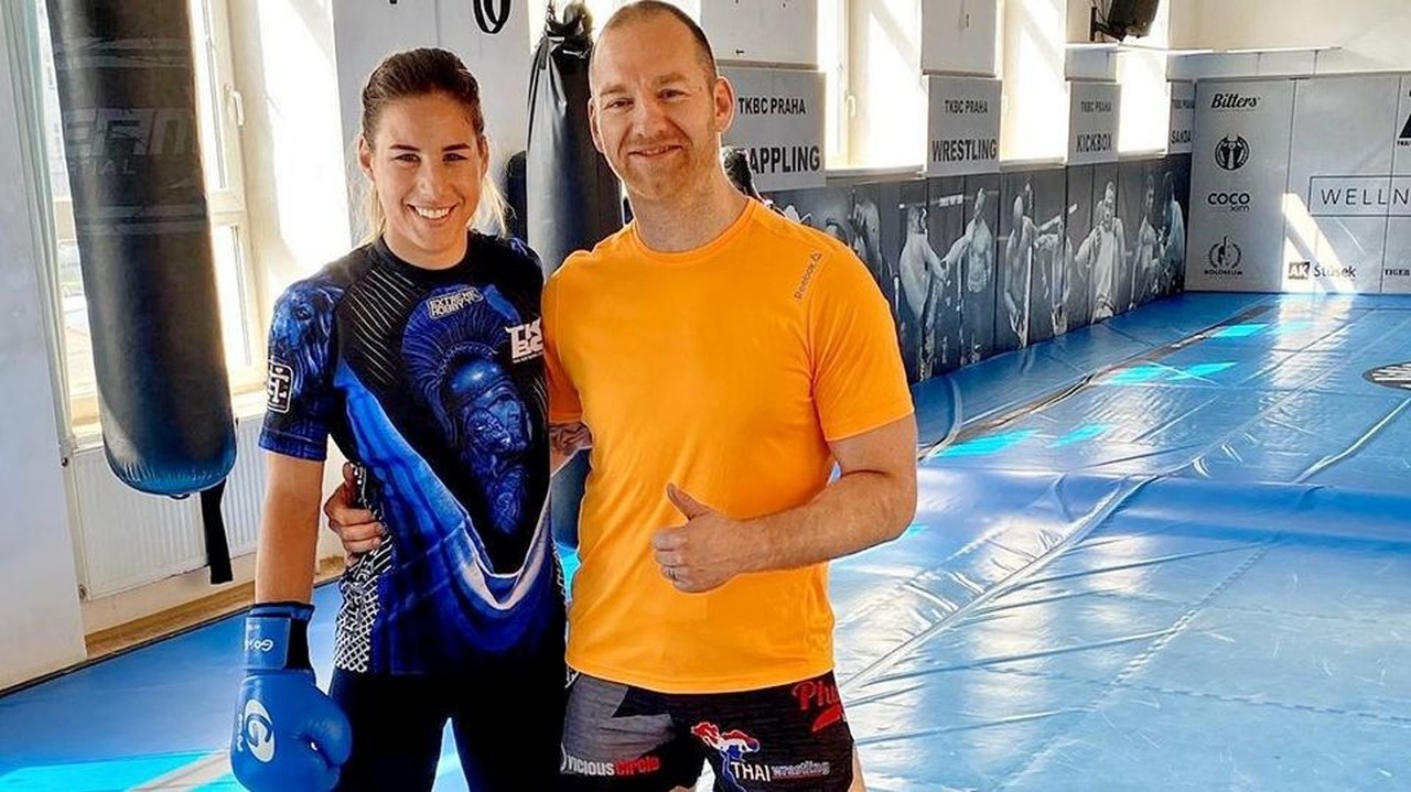 Ledecká s trénerom Ondrušom.
