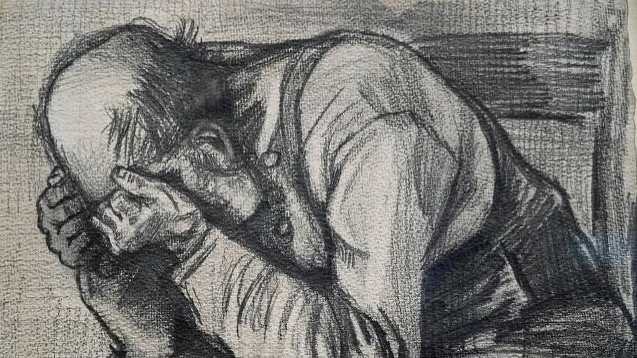 Kresba pochádza z konca roku 1882 – z ranej kariéry umelca – a je prípravnou skicou k dielu, ktoré maliar vytvoril krátko nato a ktoré sa v súčasnosti nachádza v zbierkovom fonde zmieneného múzea pod názvom "Vyčerpaný".
