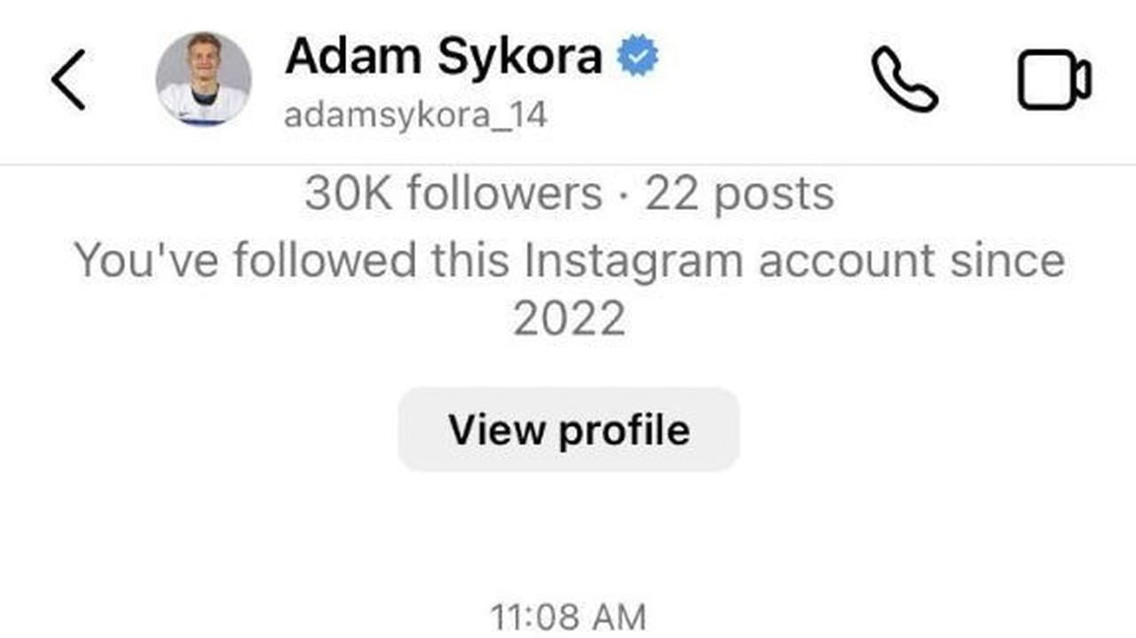 Komunikácia Adama Sýkoru s fanúšikom NY Rangers.