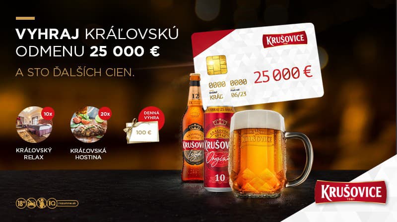 Podeľ sa so svojím víťazstvom ako skutočný kráľ, Krušovice majú veľkú spotrebiteľskú súťaž