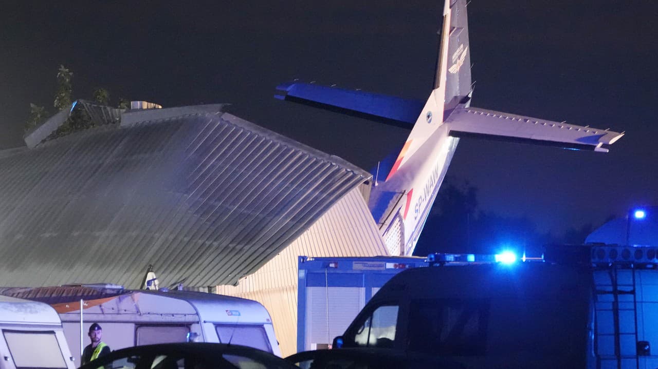 Sytuacja nadzwyczajna w Polsce: Mały samolot rozbił się w hangarze!  Zgłaszają ofiary i rannych