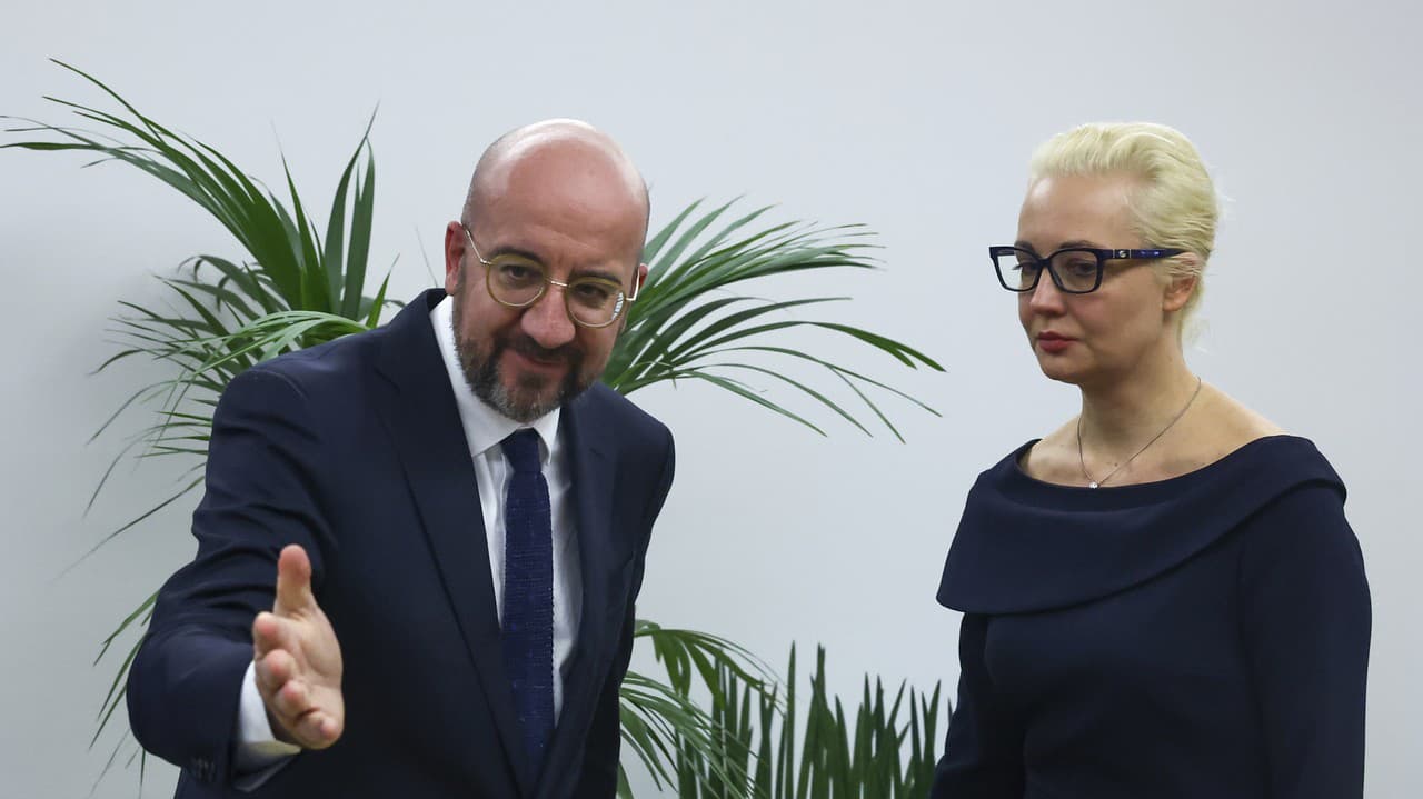 Julija Navaľná, manželka ruského opozičného lídra Alexeja Navaľného, v Bruseli