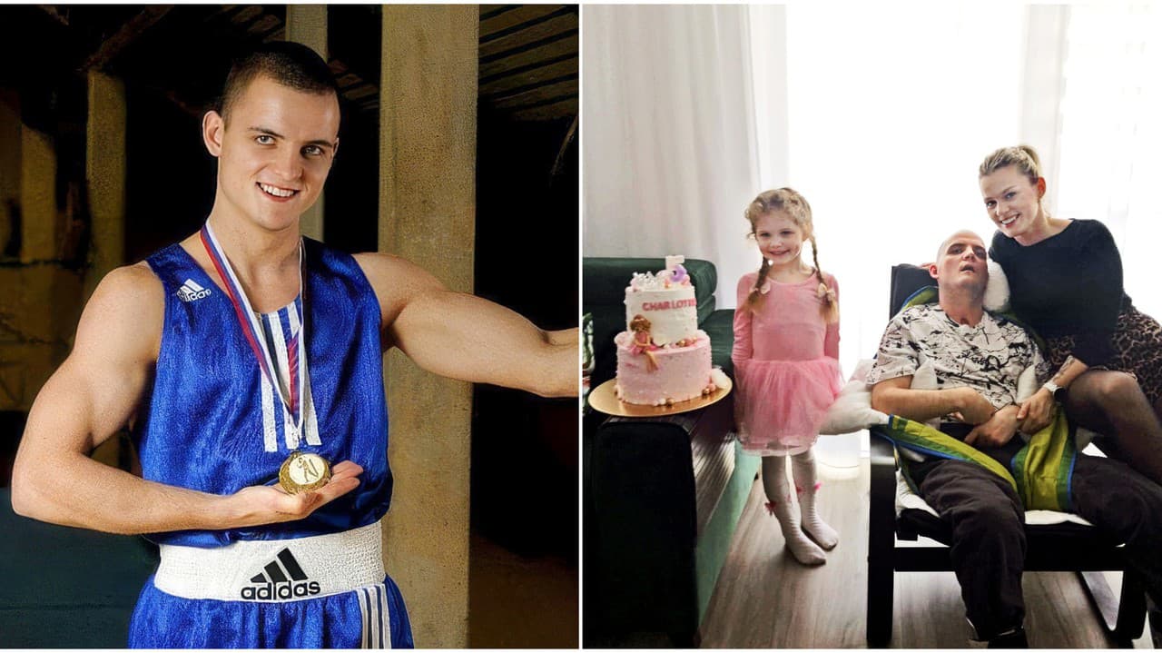 Boxerský šampión Dominik bol mesiace v bdelej kóme: Teraz už začína rozprávať! Rozkošná dcérka je stále pri ňom