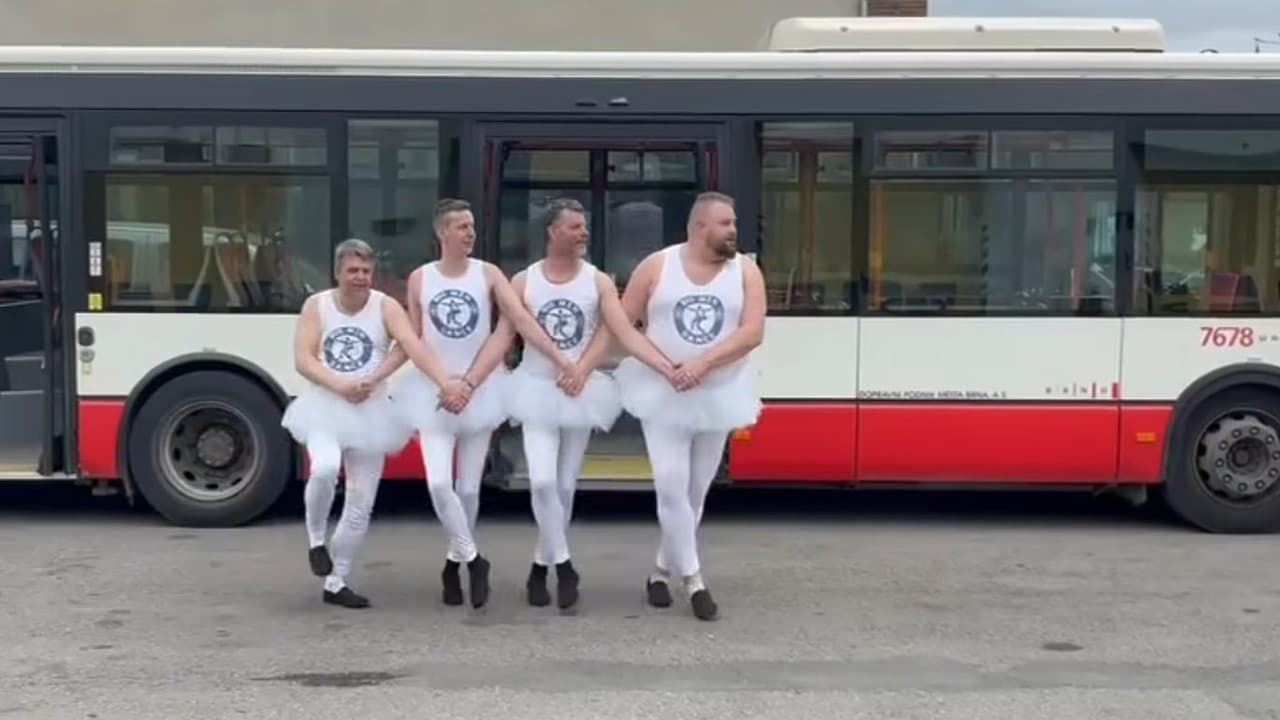 Štyria autobusári v Brne spôsobili rozruch v baletných sukničkách: Česi idú do popuku! Dnes nič zábavnejšie neuvidíte