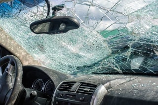 Driving collision aftermath insurance concept auto accident