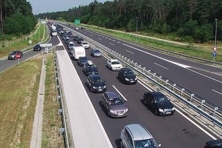 Kamerové zábery diaľnice A4 v Slovinsku.