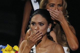 Miss Filipíny Pia Alonzo Wurtzbach po tom, čo ju vyhlásili za Miss Universe 2015.