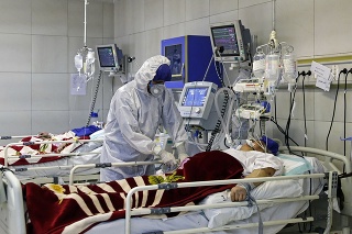 Záber z nemocnice  v iránskom Teheráne.