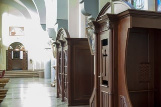 classic Confessional  in the church