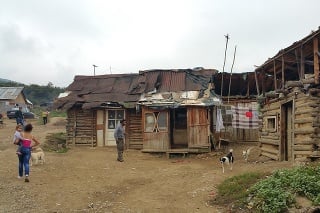 Na snímke rómska osada Rúbanka v okrese Revúca.