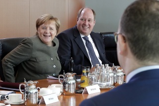 Angela Merkelová a Helge Braun