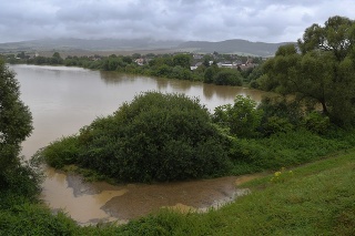 Povodňová situácia v obci Kapušany v okrese Prešov.