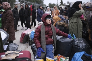Utečenecký tábor na ostrove Lesbos.