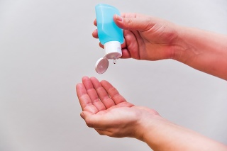 Hand sanitizer gel higiene against viruses
