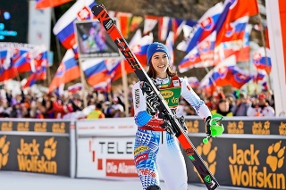 Petra Vlhová vyhrala tretí slalom Svetového  pohára  po sebe.