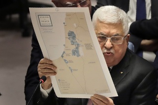Palestínsky prezident Mahmúd Abbás počas vystúpenia v Bezpečnostnej rade OSN
