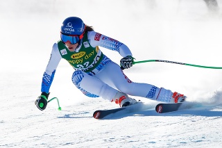 Slovenská lyžiarka Petra Vlhová mala v zjazde top rýchlosť.