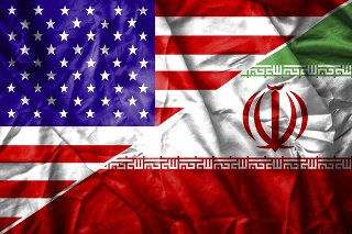 USA and Iran flag