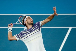 Dominic Thiem vo finálovom zápase Australian Open. 