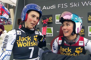 Petra Vlhová a Mikaela Shiffrinová. 