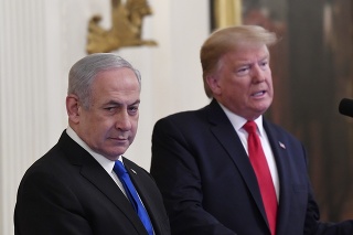 Americký prezient Donald Trump a izraelský premiér Benjamin Netanjahu v Bielom dome 